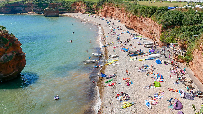 Ladram Bay Beach - Sheltered and Safe