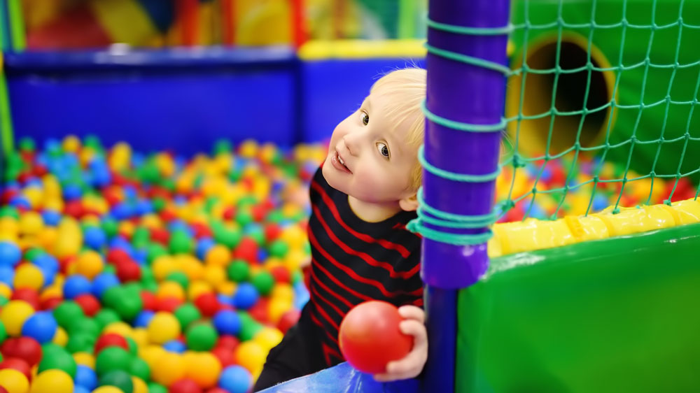 Ball pit at Ladram Bay