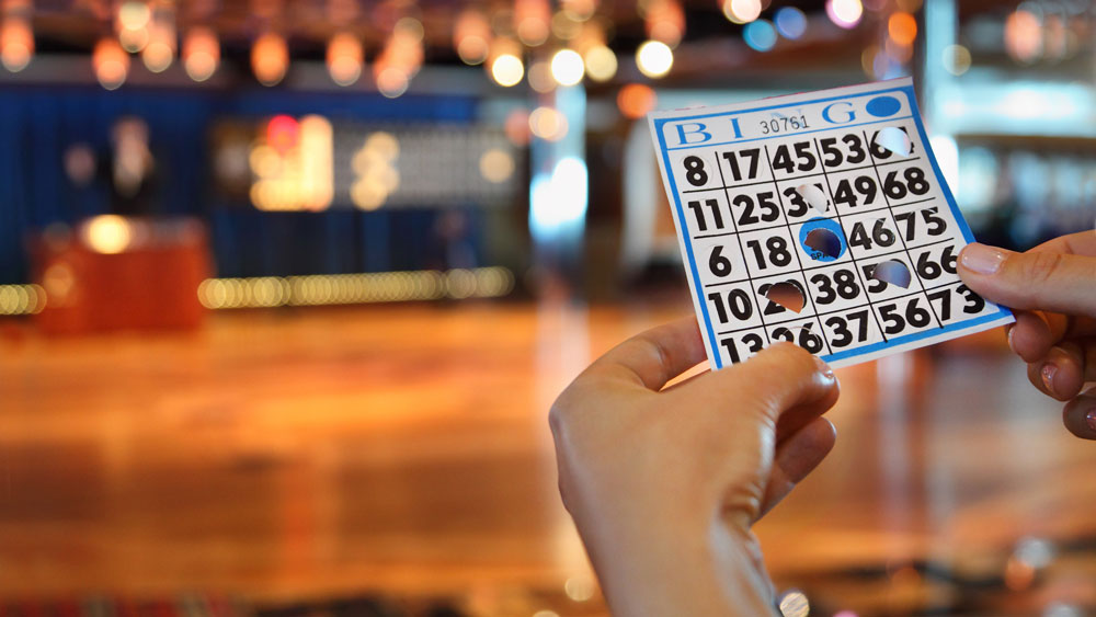Playing Bingo at Ladram Bay Playing Bingo at Ladram Bay