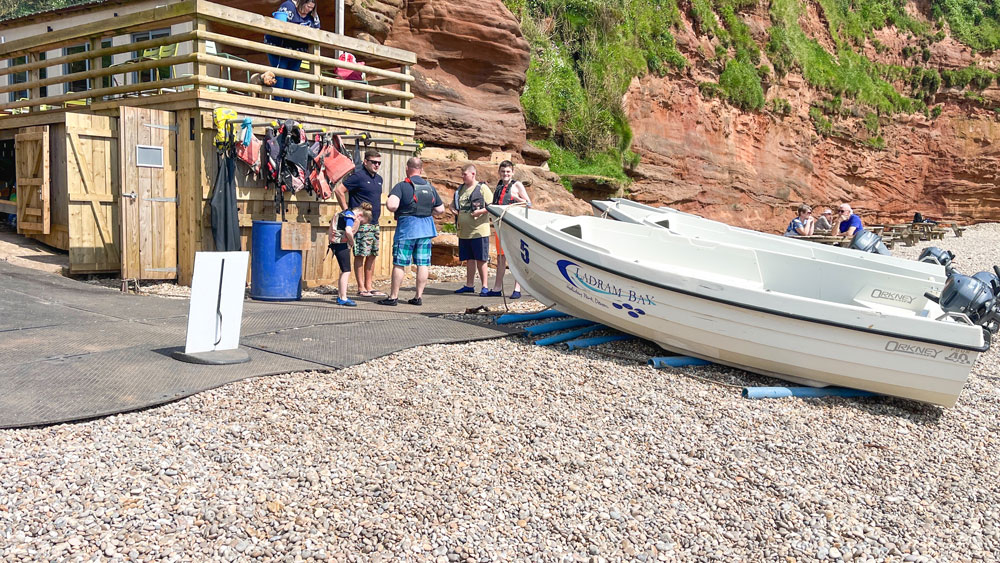 Preparing for Fishing Trip at Ladram Bay