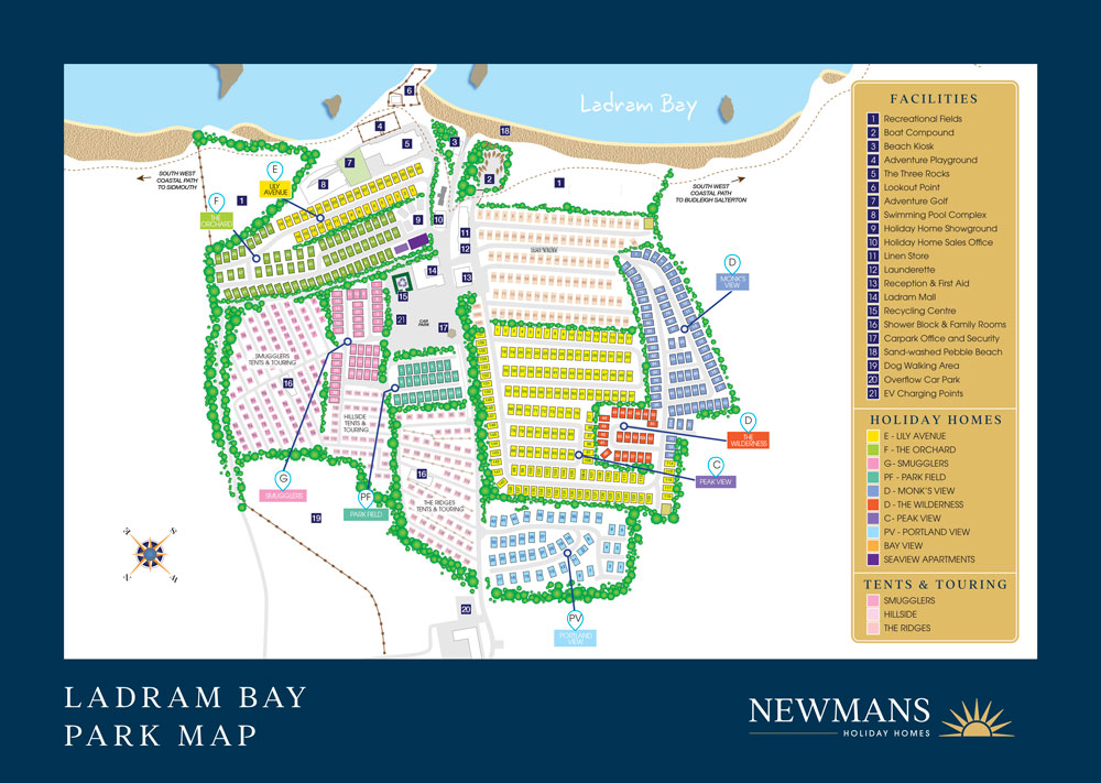 Map of Ladram Bay